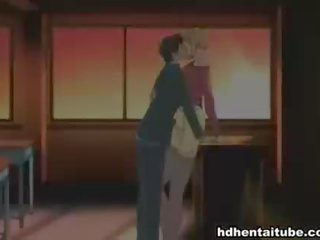 Vui sướng hentai cô gái tóc vàng cứng khoan trong tất cả lỗ