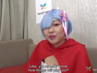 Japonez riho în ei favorit animat costum vine pentru interviu cu ne la tenshigao - înțepătură sugand și minge lins amator canapea auditie 4k &lbrack;part 2&rsqb;