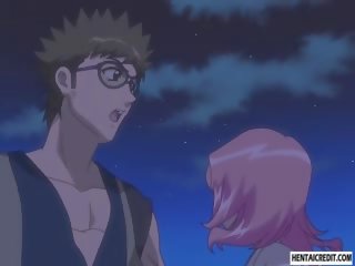 Roze haired hentai demon meisje