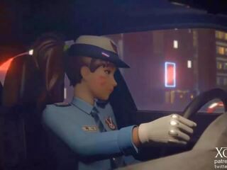 Overwatch 警察 軍官 d va, 免費 警察 mobile 高清晰度 臟 電影 ab | 超碰在線視頻