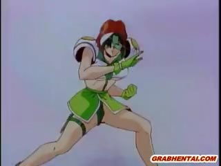 Hentai mademoiselle brutalmente groupfucked por monstruo frogs