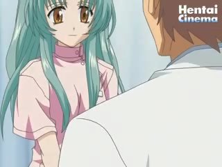 Encantador hentai enfermera decides a ¡ayuda su medic y intentos a