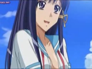 Divine Boobed Anime Gives Blowjob