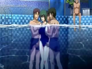 Three gyzykly to trot studs sikiş a owadanja anime under water