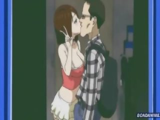 Kecil molek hentai zakar gobbler suka menelan air mani