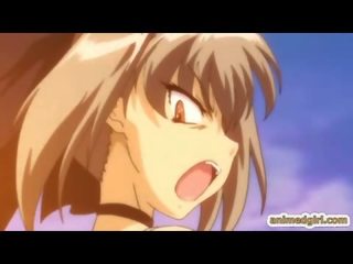 Busty hentai coed double penetration by shemale anime