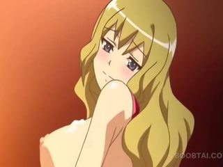 Flirty blond anime nukk fucks jäme viga koos tohutu tiss