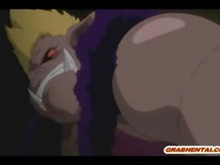 Bondage hentaý bigboobed groupfucked by getto monsters anime