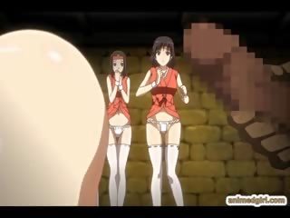 Warga jepun anime cuties gangbang dalam yang penjara