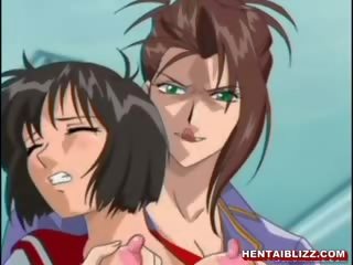 Japans hentai dame krijgt squeezed en clamp haar tieten