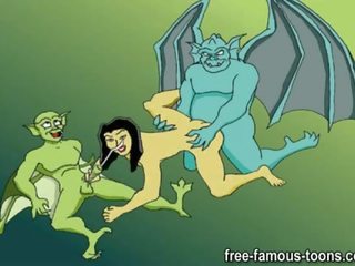 Kuulus demona ja gargoyles multikas orgia